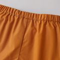 2pcs Baby Boy Short-sleeve Plaid Shirt and Solid Shorts Set Orange