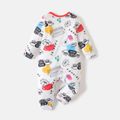 Friends Baby Boy/Girl Colorblock Long-sleeve Graphic Jumpsuit Colorful