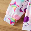 Kid Girl Unicorn Rainbow Butterfly Print Pullover Sweatshirt Pink