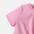 2-Pack Toddler Girl 100% Cotton Solid Color Tie Knot Short-sleeve Tee MultiColour