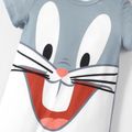 Looney Tunes Baby Boy/Girl Cartoon Animal Print Short-sleeve Jumpsuit Grey
