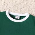 2 unidades Criança Menino Costuras de tecido Avant-garde conjuntos de camisetas verde escuro image 4