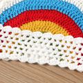 Baby Girl Rainbow Knitted Tie Back Halter Neck Top Multi-color