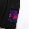 2pcs Kid Boy Allover Print Short-sleeve Tee and Pocket Design Shorts Set Colorful