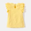 Harry Potter Kid Girl 100% Cotton Ruffled Flutter-sleeve Crepe Tee Yellow image 3