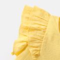 Harry Potter Kid Girl Crêpe-T-Shirt aus 100 % Baumwolle mit Rüschen und flatternden Ärmeln gelb