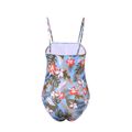 Maternity Floral Print One Piece Swimsuit Blue