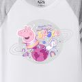 Peppa Pig Toddler Girl/Boy Space and Rainbow Colorblock Tee Light Grey