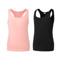 Kid Girl Sporty Solid Color Tank Top Black image 2