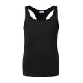 Kid Girl Sporty Solid Color Tank Top Black image 1