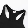 Kid Girl Sporty Solid Color Tank Top Black image 5