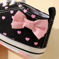 Baby / Toddler Heart Pattern Bow Back Prewalker Shoes Pink