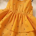 Toddler Girl Polka dots Layered Yellow Slip Dress Yellow