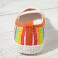 Toddler / Kid Rainbow Pattern Elastic Strap Canvas Casual Shoes Multi-color image 4