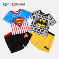 Justice League 2pcs Baby Boy Graphic Short-sleeve T-shirt and Shorts Set Blue