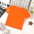 Baby Boy Letter Print Round Neck Short-sleeve T-shirt Orange image 3