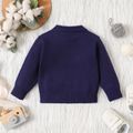 Baby Boy/Girl Polar Bear Pattern Long-sleeve Knitted Sweater Navy image 3
