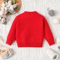 Baby Boy/Girl Polar Bear Pattern Long-sleeve Knitted Sweater Red