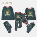 Harry Potter Family Matching HOGWARTS Green Top and Allover Pants Pajamas Sets Celadon