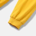Batman Toddler Boy Logo Print Solid Color Elasticized Cotton Pants Yellow