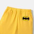 Batman Toddler Boy Logo Print Solid Color Elasticized Cotton Pants Yellow