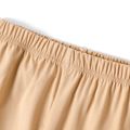 Kid Boy Casual Solid Color Pocket Design Cargo Pants Khaki image 4