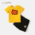 Harry Potter 2-piece Toddler Boy Words Graphic Tee and Shorts Set Yellow