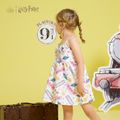 Harry Potter Toddler Girl Letter Stars Print Bowknot Design Strap Dress Colorful