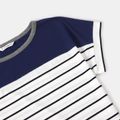Striped Colorblock Short-sleeve T-shirts for Mom and Me MultiColour