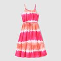 Tie Dye Sleeveless Cami Dress for Mom and Me Orange red