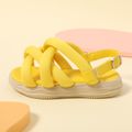 Toddler / Kid Simple Solid Criss Cross Sandals Yellow image 3