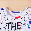 Baby Boy All Over Colorful Dots Letter Print Tank Top Colorful