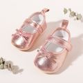 Baby / Toddler Bow Decor Glitter Prewalker Shoes Gold image 1