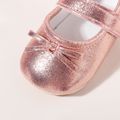 Baby / Toddler Bow Decor Glitter Prewalker Shoes Gold image 3