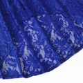 Family Matching Blue Lace Halter Sleeveless Dresses and Colorblock Short-sleeve Polo Shirts Sets Blue image 5