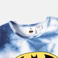 Batman 2pcs Kid Boy Tie Dyed Short-sleeve Tee and Elasticized Shorts Set Blue