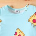 Baby Boy/Girl Allover Pizza Print Short-sleeve Romper ColorBlock