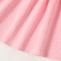 100% Cotton Baby Girl Pink Bow Front Shirred Cami Dress Pink