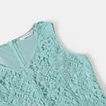 Green Lace V Neck Bodycon Tank Dress for Mom and Me Green image 3