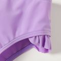 2pcs Baby Girl Purple Shirred Cold Shoulder Cami Set Swimsuit Purple image 5