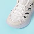 Toddler Mesh Panel Lace Up Front LED Sneakers White