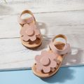 Toddler Patent Leather Floral Decor Pink Sandals Pink