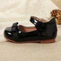 Toddler / Kid Glitter Bow Decor Black Flats Mary Jane Shoes Black