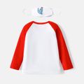 PAW Patrol Toddler Boy/Girl Colorblock Long Raglan Sleeve Tee with Face Mask Red