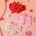 3-pack Polka Dots Ribbed Bow Headband for Girls Multi-color