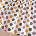 2pcs Toddler Girl Polka dots Smocked Camisole and Elasticized Skirt Set White image 5