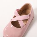 Toddler / Kid Crisscross Elastic Strap Pink Flats Mary Jane Shoes Light Pink