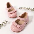 Toddler / Kid Bow Decor Pink Flats Mary Jane Shoes Light Pink image 2