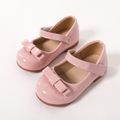 Toddler / Kid Bow Decor Pink Flats Mary Jane Shoes Light Pink image 1
