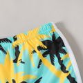 2pcs Baby Girl Letter Print Tank Top and All Over Coconut Tree Print Shorts Set Colorful image 5